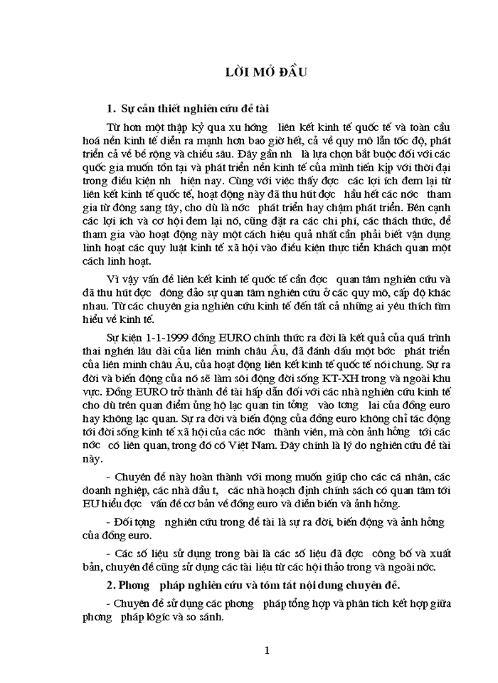 Một số biện pháp nhằm ổn định giá trị đồng euro và một số vấn đề đối với Việt Nam