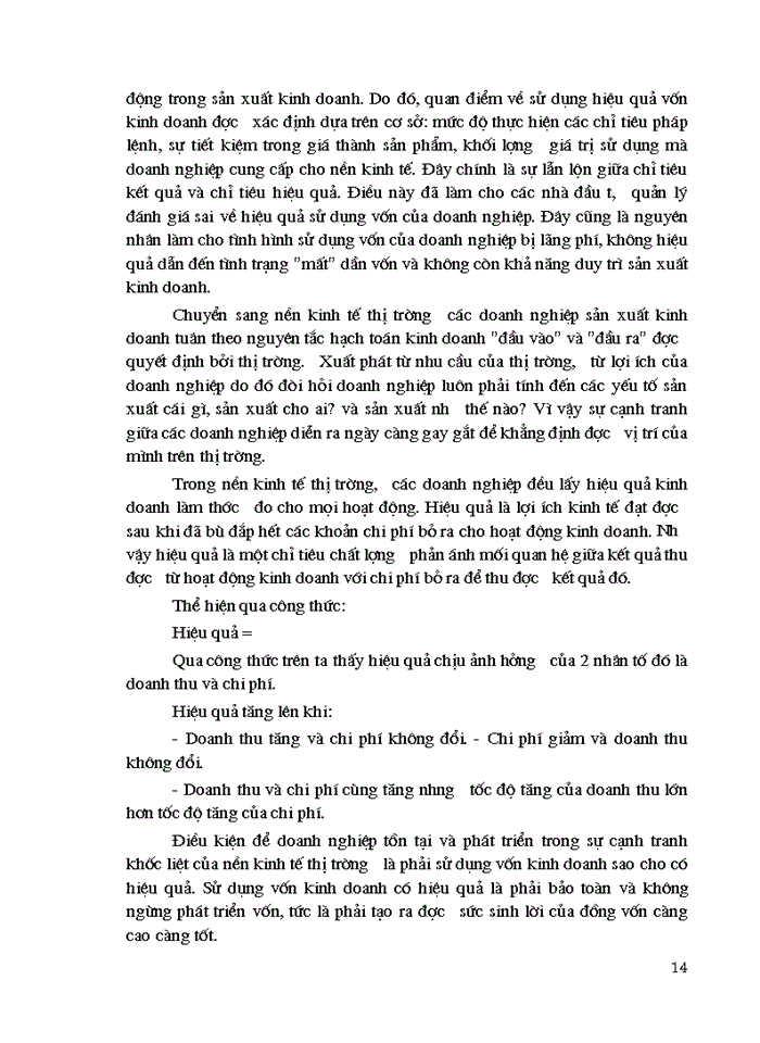image for page Vốn kinh doanh và các biện pháp nâng cao hiệu quả sử dụng vốn kinh doanh của Công ty Đầu tư Thương mại và Dịch vụ Thắng Lợi