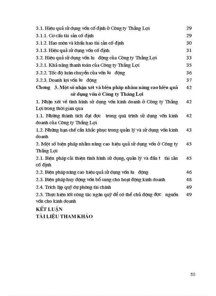 image for page Vốn kinh doanh và các biện pháp nâng cao hiệu quả sử dụng vốn kinh doanh của Công ty Đầu tư Thương mại và Dịch vụ Thắng Lợi