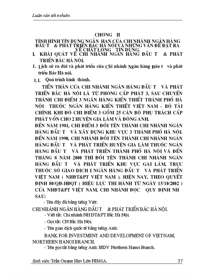 image for page Một số giải pháp nhằm nâng cao chất lượng tín dụng ngắn hạn tại Chi nhánh Ngân hàng Đầu tư & Phát triển Bắc Hà nội