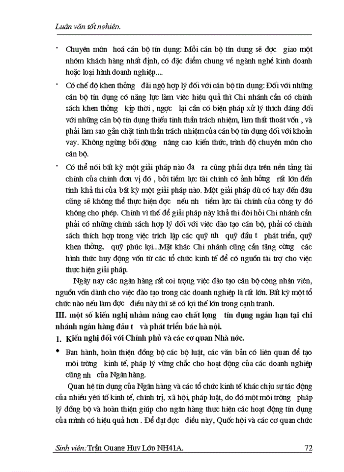 image for page Một số giải pháp nhằm nâng cao chất lượng tín dụng ngắn hạn tại Chi nhánh Ngân hàng Đầu tư & Phát triển Bắc Hà nội