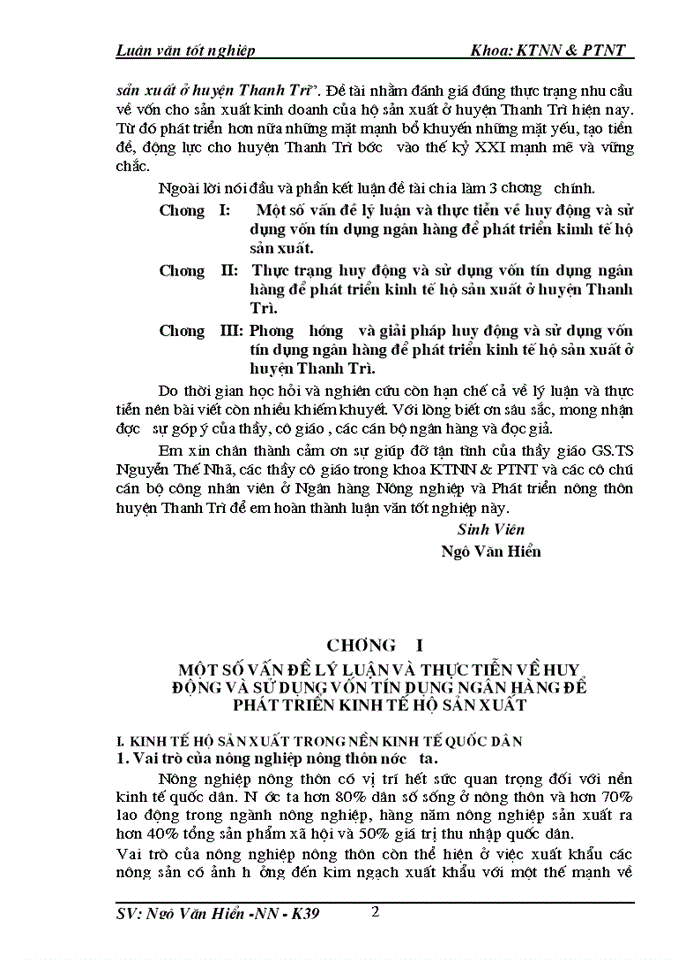 image for page Những giải pháp chủ yếu huy động và sử dụng vốn tín dụng ngân hàng để phát triển kinh tế hộ sản xuất ở huyện Thanh Trì