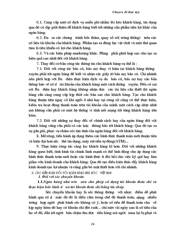 image for page Một số kiến nghị nhằm nâng cao chất lượng thanh toán không dùng tiền mặt tại chi nhánh  ngân hàng Công thương KVII - HBT - HN