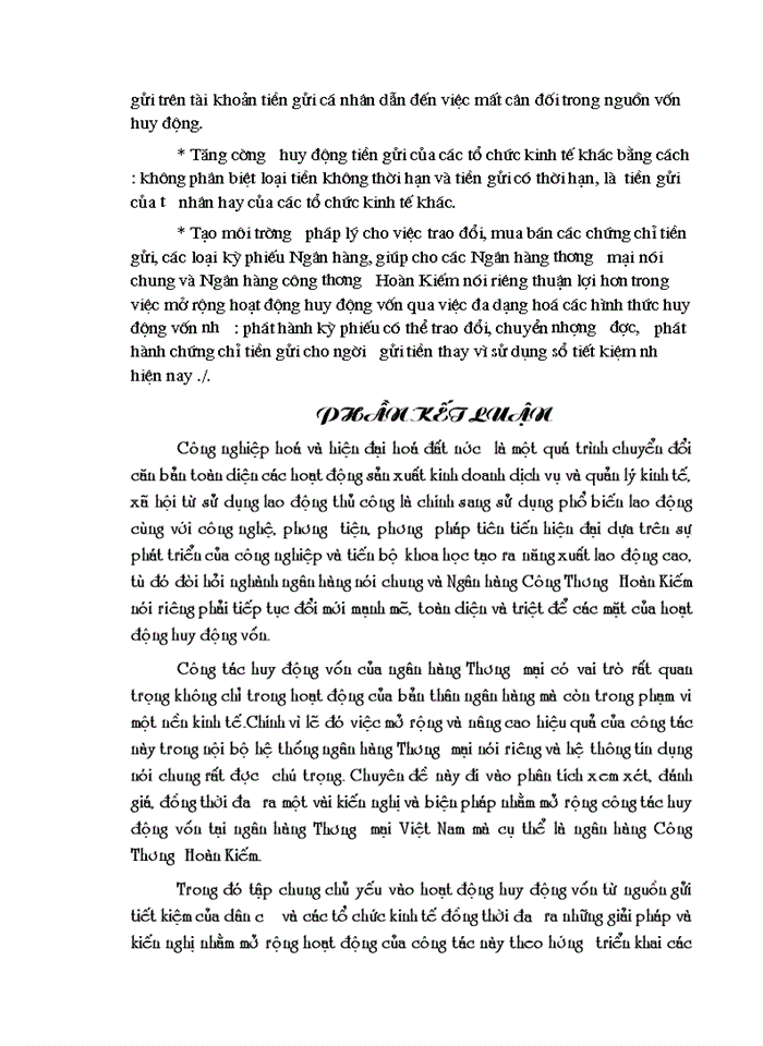 image for page Một số biện pháp tăng cường huy động vốn tại Ngân hàng Công thương Hoàn Kiếm