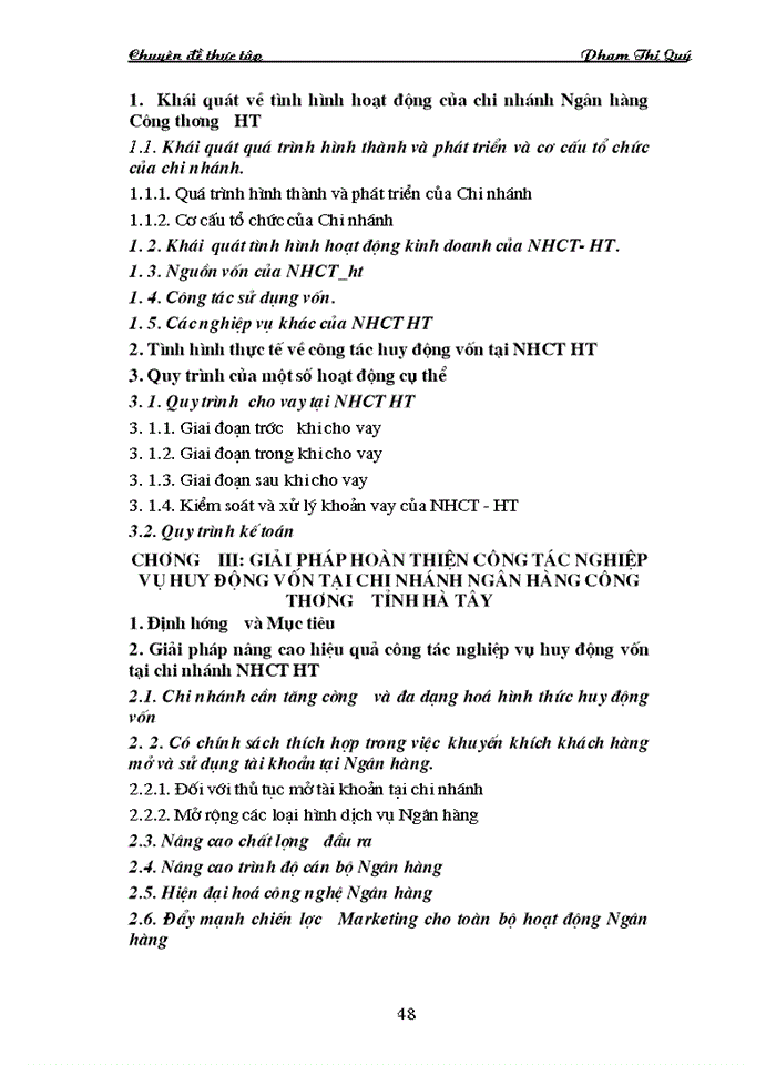 image for page Giải pháp nâng cao nghiệp vụ hoạt động huy động vốn tại Ngân Hàng Công Thương Tỉnh Hà Tây