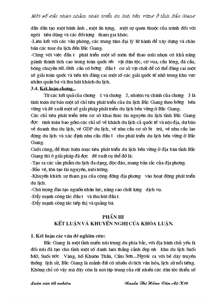 image for page Một số giải pháp nhằm phát triển du lịch bền vững ở tỉnh Bắc Giang