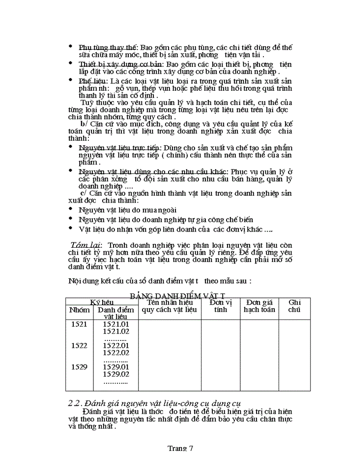 image for page Hạch toán kế toán nguyên vật liệu, công cụ dụng cụ ở Công ty Công Trình Giao Thông Vĩnh Phúc