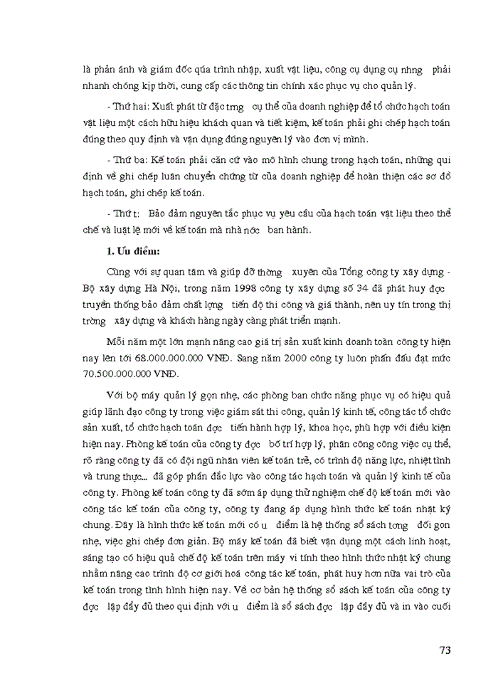 image for page Tổ chức công tác kế toán nguyên vật liệu, công cụ dụng cụ ở công ty xây dựng số 34