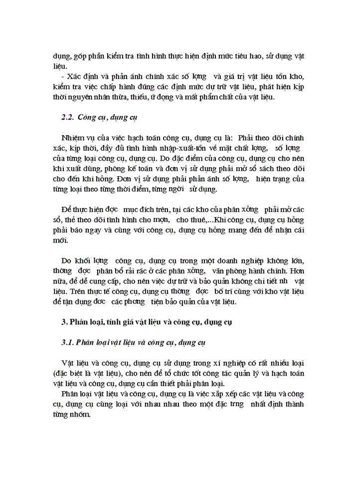 image for page Tổ chức công tác hạch toán vật liệu và công cụ, dụng cụ với việc nâng cao hiệu quả sử dụng vốn lưu động tại Công ty Dệt 8/3