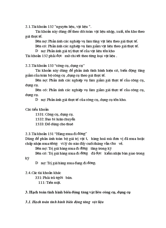 image for page Tổ chức công tác hạch toán vật liệu và công cụ, dụng cụ với việc nâng cao hiệu quả sử dụng vốn lưu động tại Công ty Dệt 8/3
