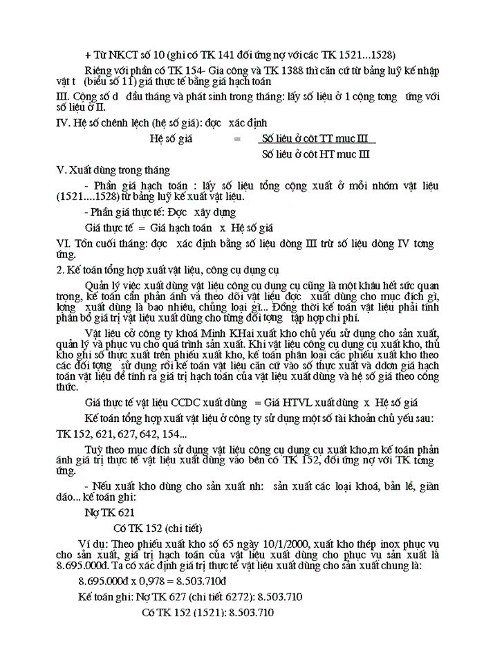 image for page Tổ chức hạch toán kế toán vật liệu, công cụ dụng cụ tại công ty khoá Minh Khai