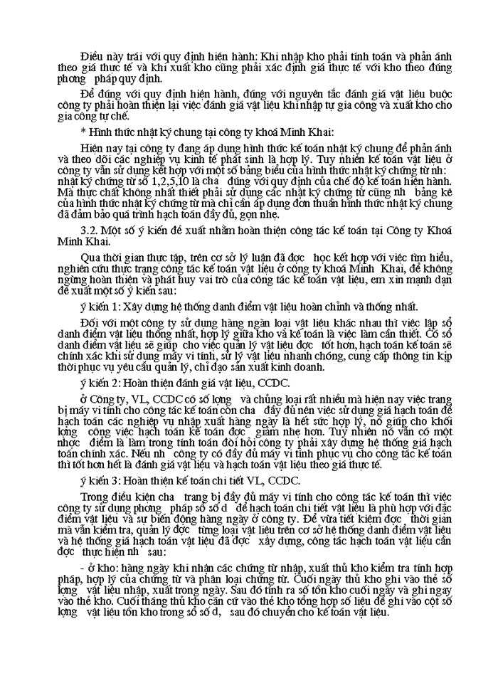 image for page Tổ chức hạch toán kế toán vật liệu, công cụ dụng cụ tại công ty khoá Minh Khai