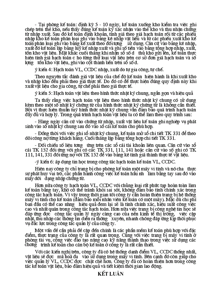 image for page Tổ chức hạch toán kế toán vật liệu, công cụ dụng cụ tại công ty khoá Minh Khai