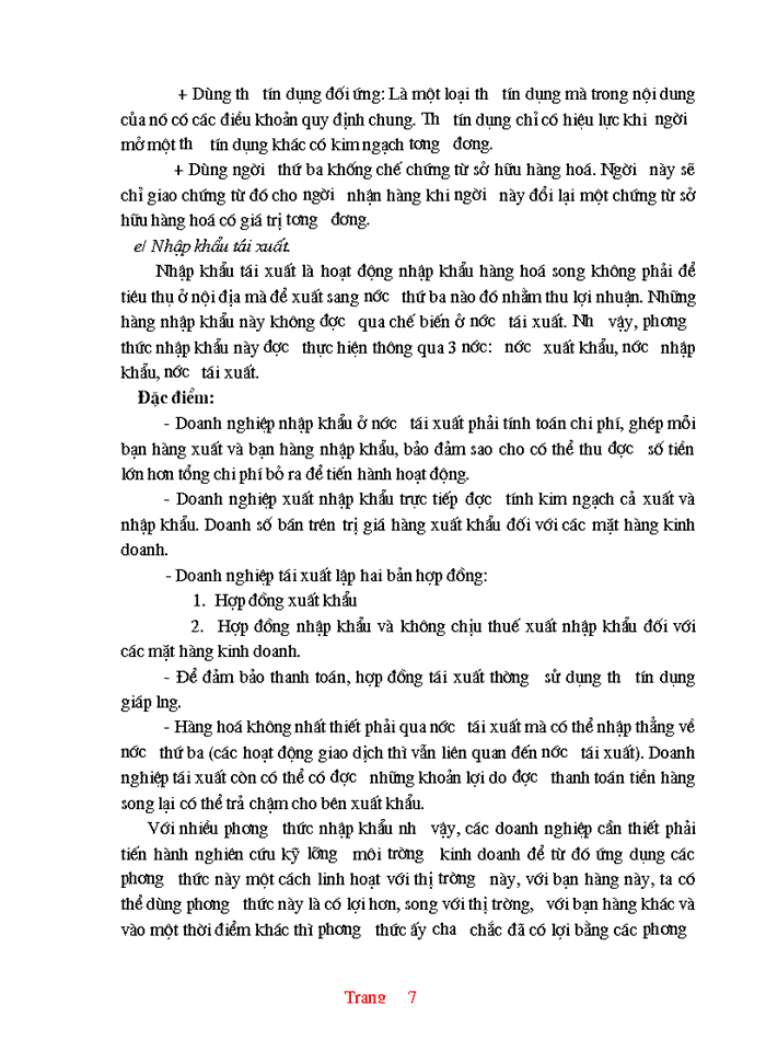 image for page Thực trạng và một số giải pháp hoàn thiện hoạt động nhập khẩu ở Công ty XNK và kỹ thuật bao bì