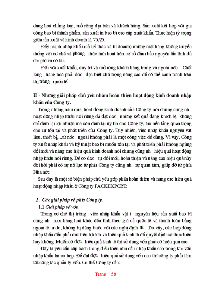 image for page Thực trạng và một số giải pháp hoàn thiện hoạt động nhập khẩu ở Công ty XNK và kỹ thuật bao bì