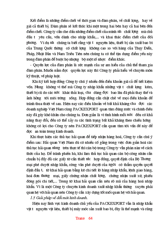 image for page Thực trạng và một số giải pháp hoàn thiện hoạt động nhập khẩu ở Công ty XNK và kỹ thuật bao bì