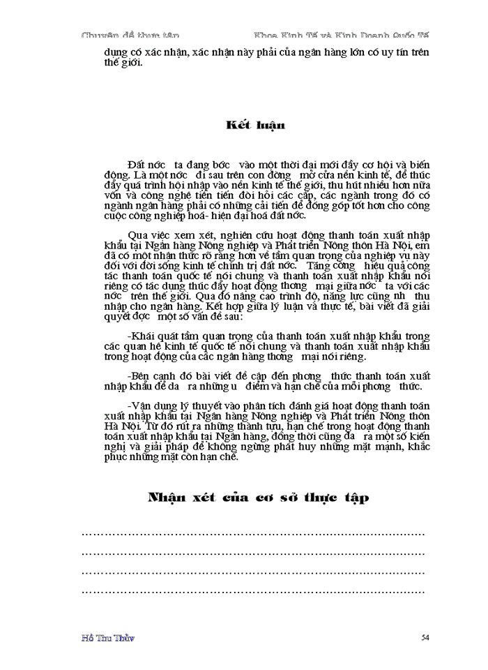 image for page Một số giải pháp nhằm nâng cao hiệu quả hoạt động thanh toán xuất nhập khẩu tại Ngân hàng Nông nghiệp và Phát triển Nông thôn Hà Nội