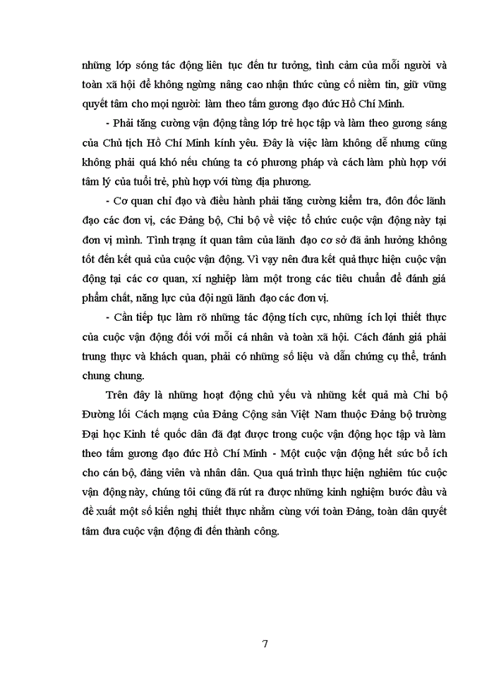 image for page Chi bộ đường lối cách mạng của Đảng cộng sản  VIỆT NAM với cuộc vận động "học tập và làm theo tấm gương đạo đức HỒ CHÍ MINH"