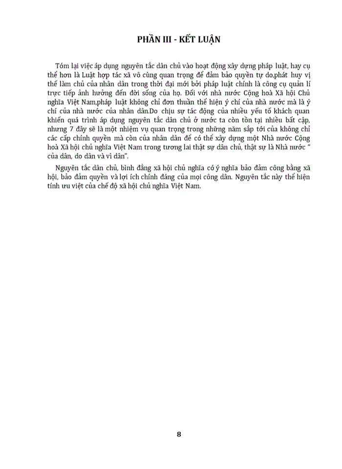 image for page Phân tích tính chất dân chủ trong tổ chức và hoạt động của hợp tác xã. Chứng minh tính chất đó bằng các quy định của luật hợp tác xã