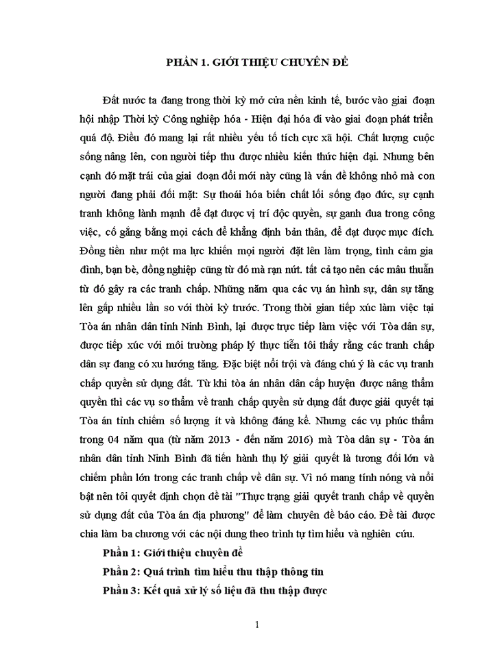 image for page Thực trạng giải quyết tranh chấp về quyền sử dụng đất của Tòa án địa phương