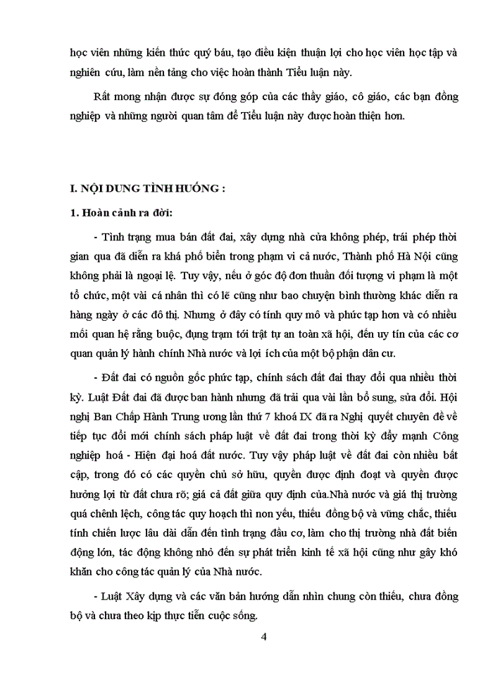 image for page Tình hình xây dựng nhà trái phép và chuyển nhượng đất đai tại thành phố HÀ NỘI