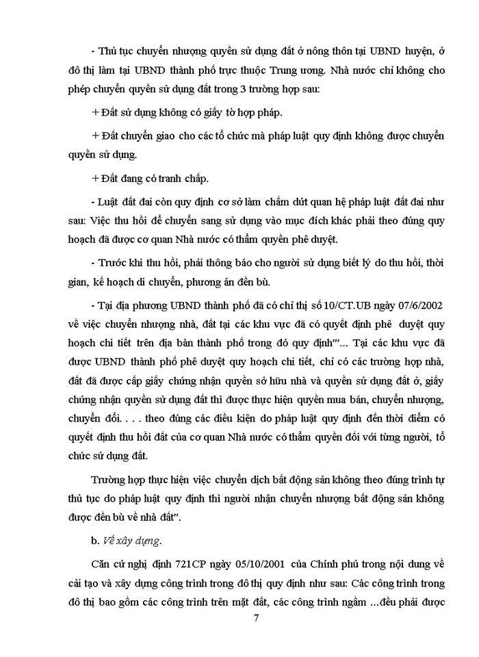 image for page Tình hình xây dựng nhà trái phép và chuyển nhượng đất đai tại thành phố HÀ NỘI