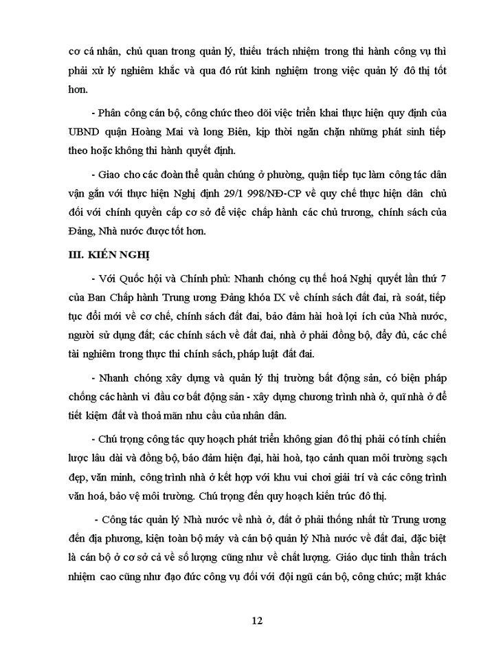 image for page Tình hình xây dựng nhà trái phép và chuyển nhượng đất đai tại thành phố HÀ NỘI