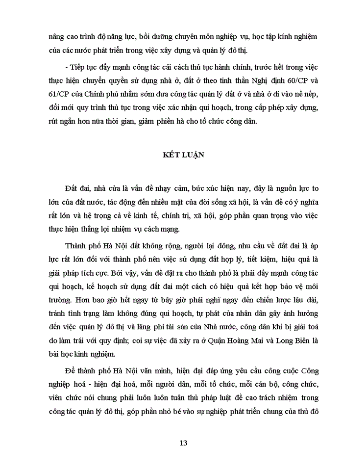 image for page Tình hình xây dựng nhà trái phép và chuyển nhượng đất đai tại thành phố HÀ NỘI