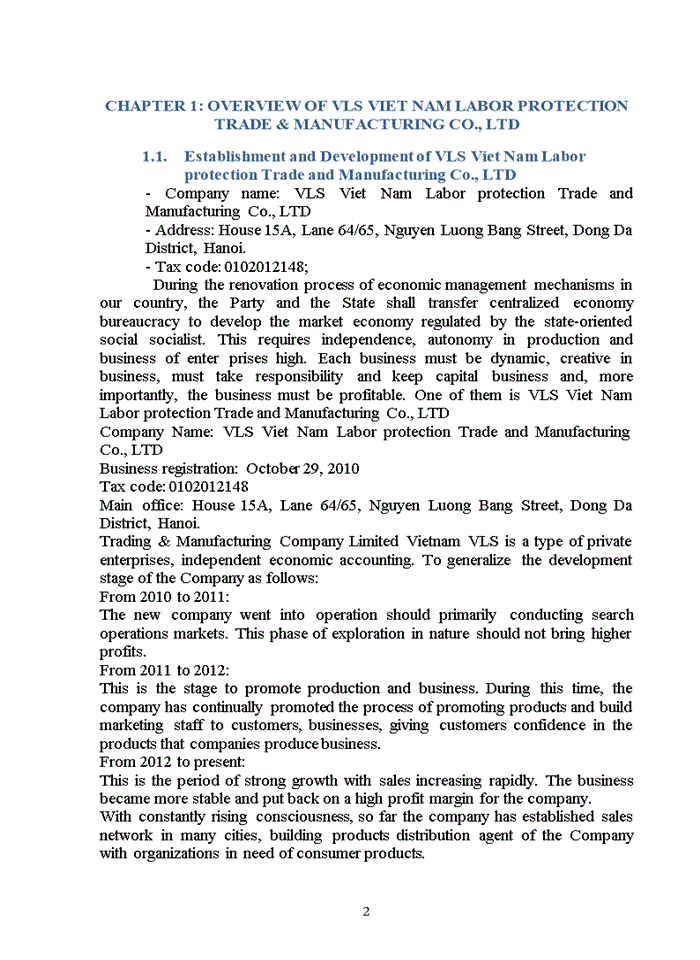 image for page VLS VIET NAM LABOR PROTECTION TRADE & MANUFACTURING CO., LTD