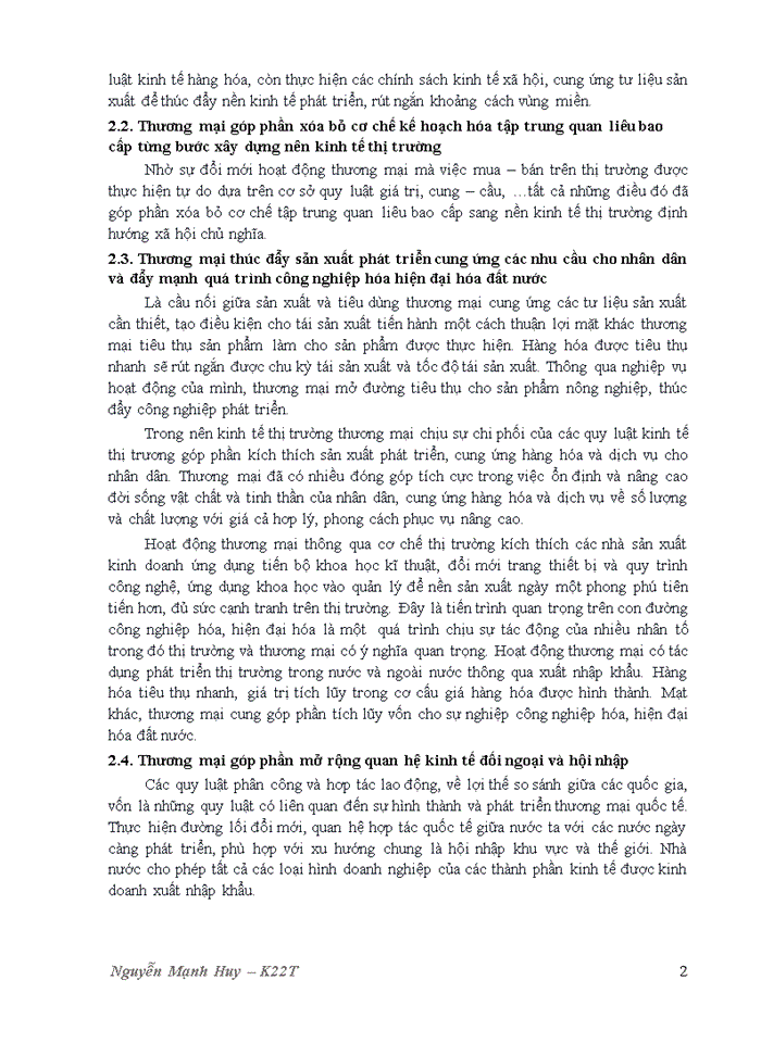 image for page Tiểu luận môn kinh tế thương mại