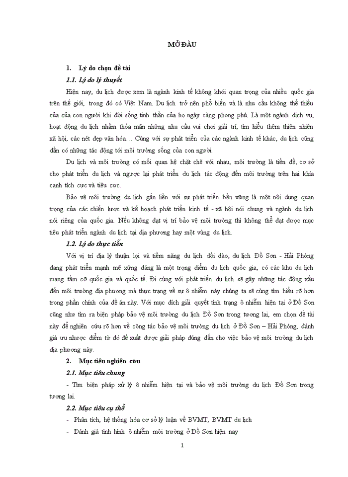 image for page Đánh giá thực trạng bảo vệ môi trường du lịch ở ĐỒ SƠN – HẢI PHÒNG