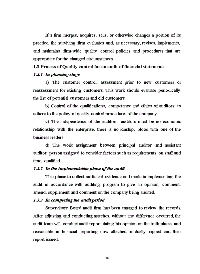 image for page Assessments and recommendations for quality control within vietnam audit firm