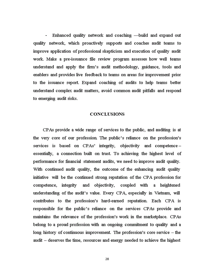image for page Assessments and recommendations for quality control within vietnam audit firm