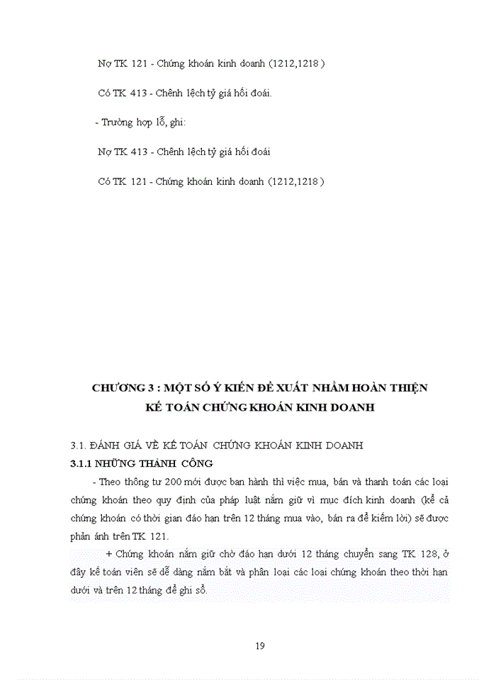 image for page Một số ý kiến đề xuất nhằm hoàn thiện kế toán chứng khoán kinh doanh