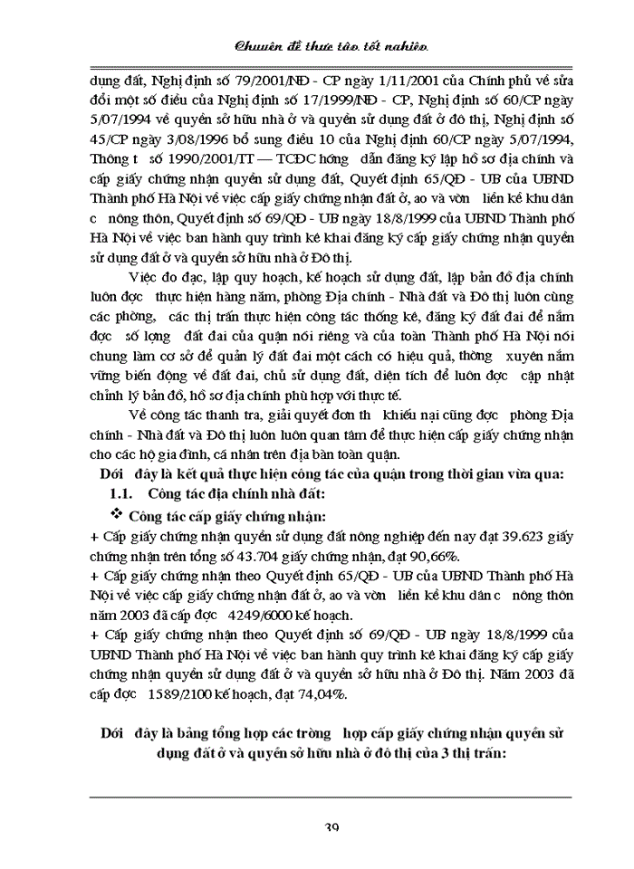 image for page Thực trạng và giải pháp nhằm đẩy nhanh công tác cấp giấy chứng nhận quyền sử dụng đất ở và quyền sở hữu nhà ở trên địa bàn quận Long Biên của TP. Hà Nội