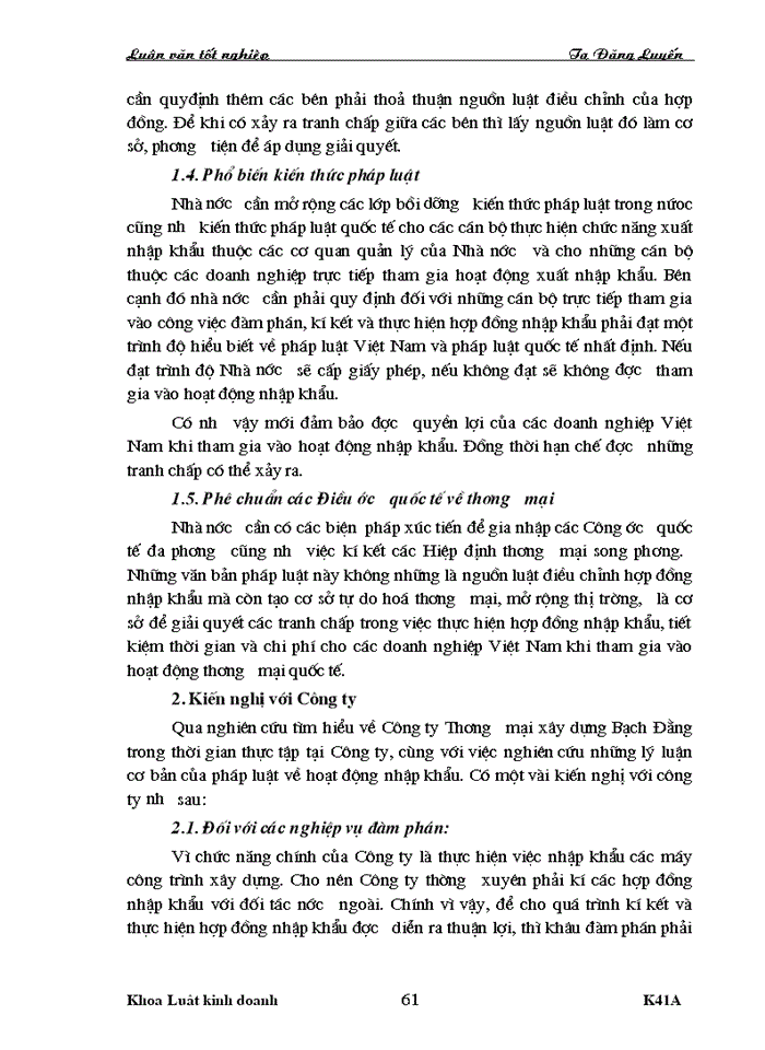 image for page Thực tiễn ký kết và thực hiện hợp đồng nhập khẩu máy công trình xây dựng tại Công ty thương mại xây dựng Bạch Đằng