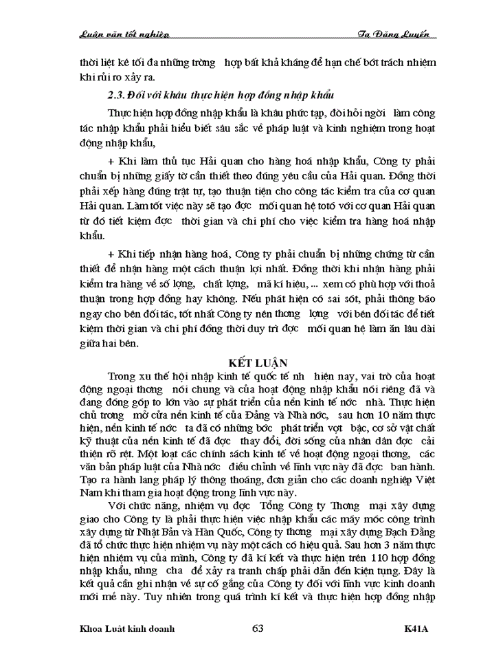 image for page Thực tiễn ký kết và thực hiện hợp đồng nhập khẩu máy công trình xây dựng tại Công ty thương mại xây dựng Bạch Đằng