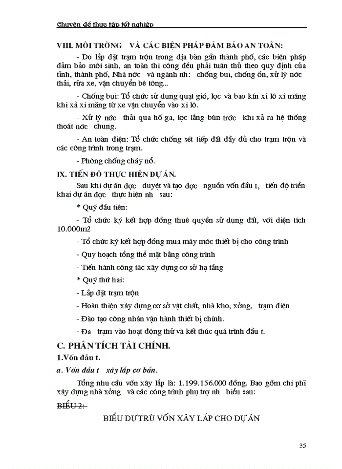 image for page Phân tích dự án đầu tư xây dựng tổ hợp sản xuất bê tông thương phẩm và bê tông đúc sẵn của Công ty vật liệu xây dựng và xây lắp thương mại - Bộ thương mại