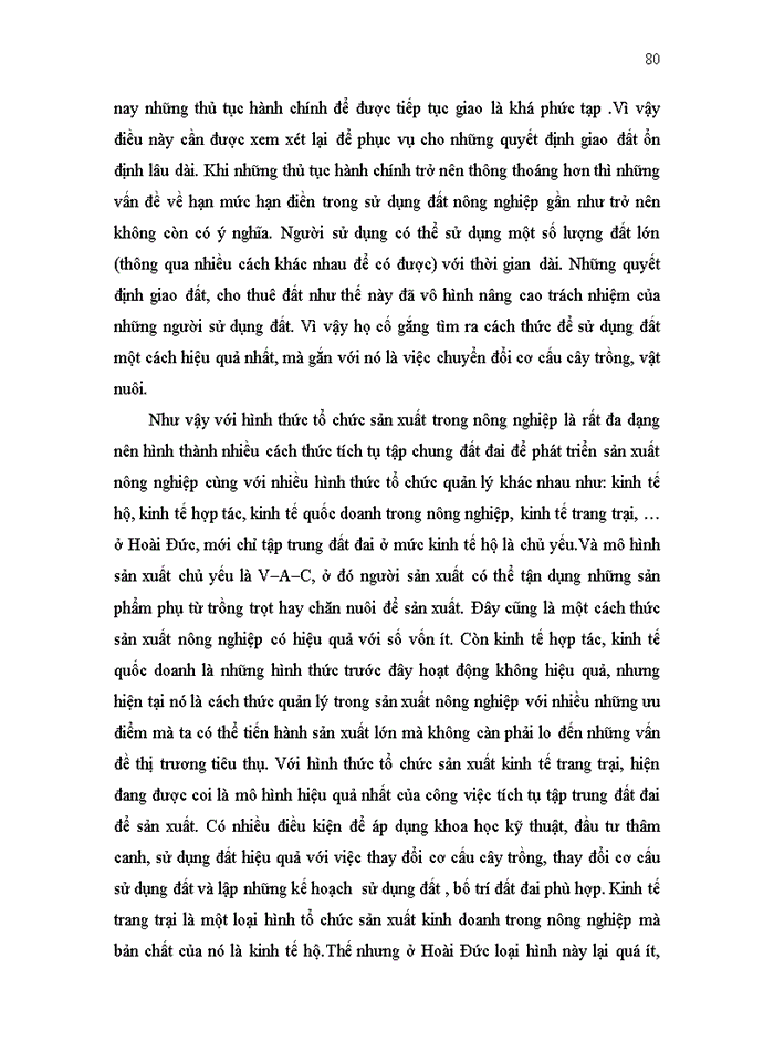image for page Thực trạng và giải pháp về quản lý Nhà nước đối với đất nông nghiệp trên địa bàn huyện Hoài Đức tỉnh Hà Tây