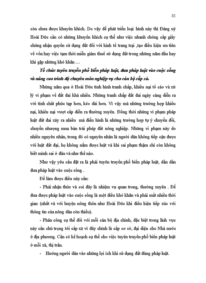 image for page Thực trạng và giải pháp về quản lý Nhà nước đối với đất nông nghiệp trên địa bàn huyện Hoài Đức tỉnh Hà Tây
