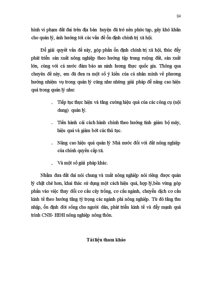 image for page Thực trạng và giải pháp về quản lý Nhà nước đối với đất nông nghiệp trên địa bàn huyện Hoài Đức tỉnh Hà Tây