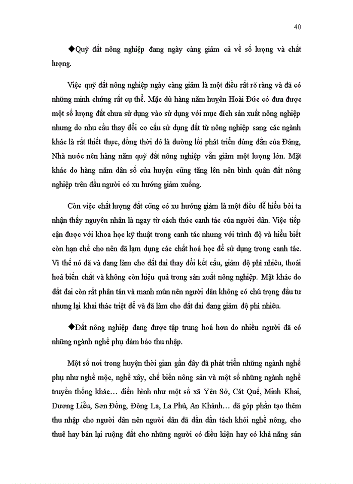 image for page Thực trạng và giải pháp về quản lý Nhà nước đối với đất nông nghiệp trên địa bàn huyện Hoài Đức tỉnh Hà Tây