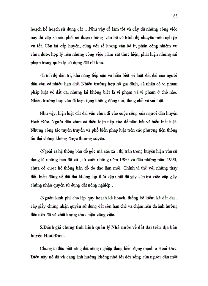 image for page Thực trạng và giải pháp về quản lý Nhà nước đối với đất nông nghiệp trên địa bàn huyện Hoài Đức tỉnh Hà Tây
