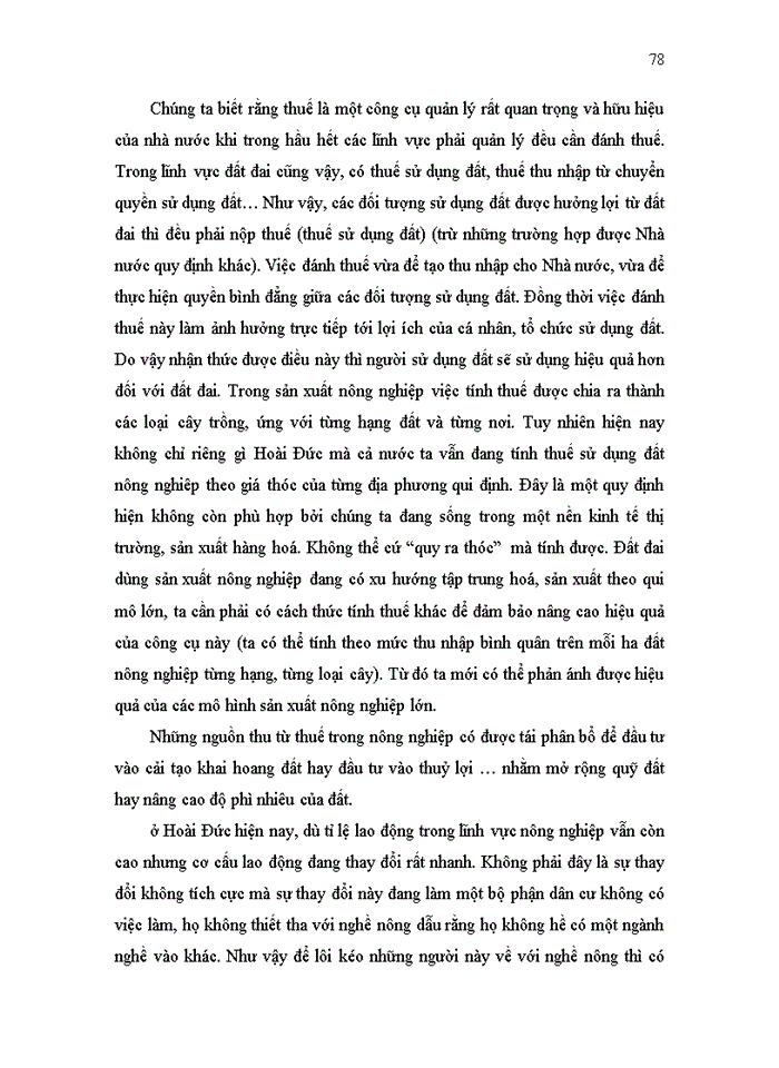 image for page Thực trạng và giải pháp về quản lý Nhà nước đối với đất nông nghiệp trên địa bàn huyện Hoài Đức tỉnh Hà Tây