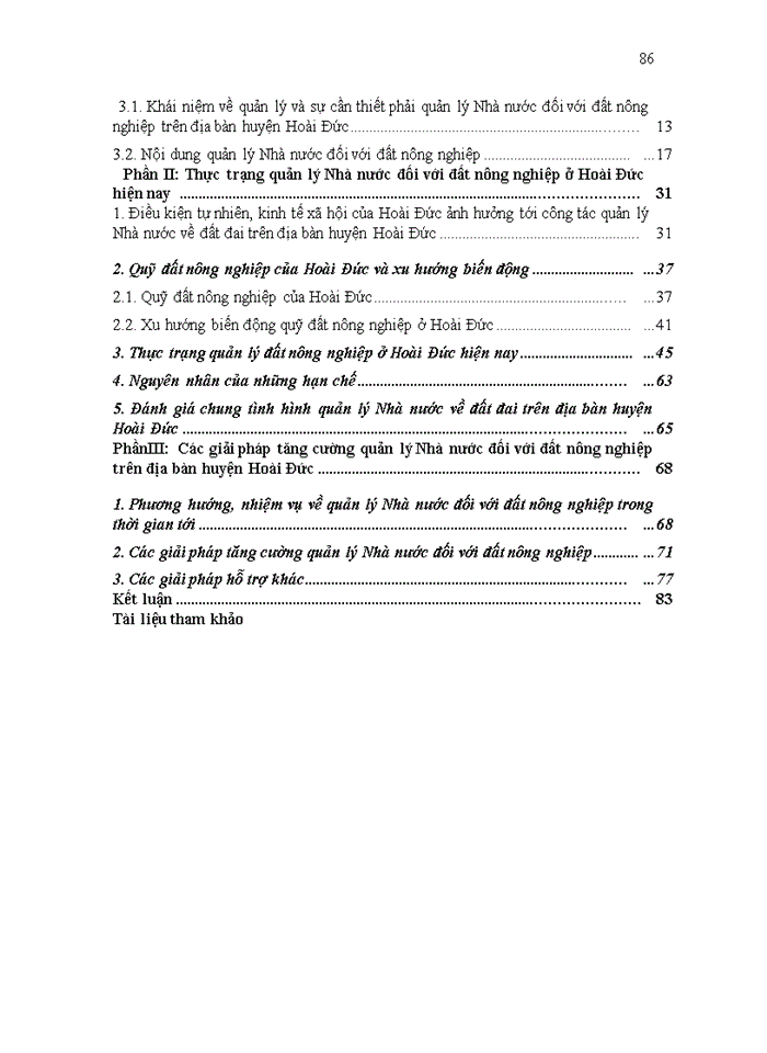 image for page Thực trạng và giải pháp về quản lý Nhà nước đối với đất nông nghiệp trên địa bàn huyện Hoài Đức tỉnh Hà Tây