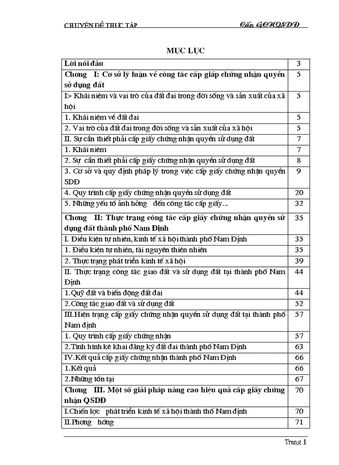 image for page Thực trạng và giải pháp cấp giấy chứng nhận quyền sử dụng đất thành phố Nam Định, Tỉnh Nam Định