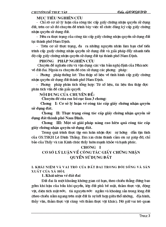 image for page Thực trạng và giải pháp cấp giấy chứng nhận quyền sử dụng đất thành phố Nam Định, Tỉnh Nam Định