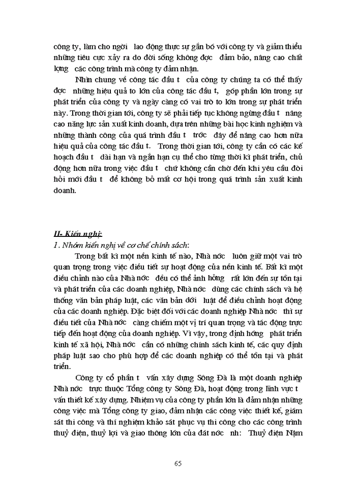 image for page Đầu tư nâng cao năng lực năng lực sản xuất kinh doanh ở công ty cổ phần tư vấn xây dựng Sông Đà