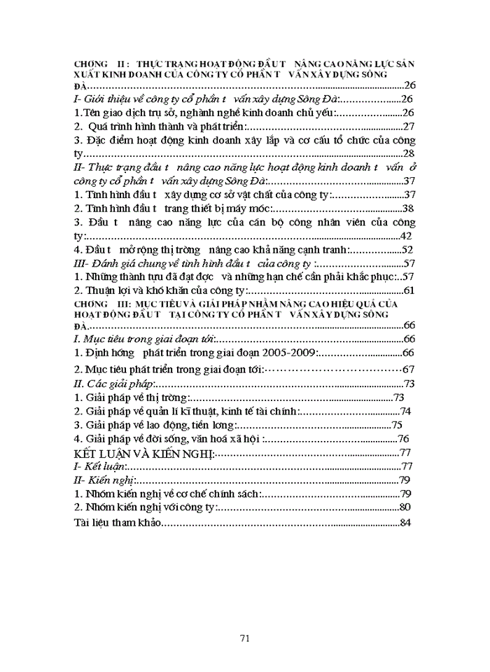 image for page Đầu tư nâng cao năng lực năng lực sản xuất kinh doanh ở công ty cổ phần tư vấn xây dựng Sông Đà