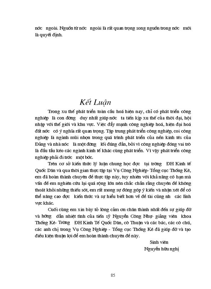 image for page Vận dụng phương pháp thống kê để phân tích một số chỉ tiêu kết quả sản xuất kinh doanh ngành công nghiệp Việt Nam thời kỳ 1998-2001